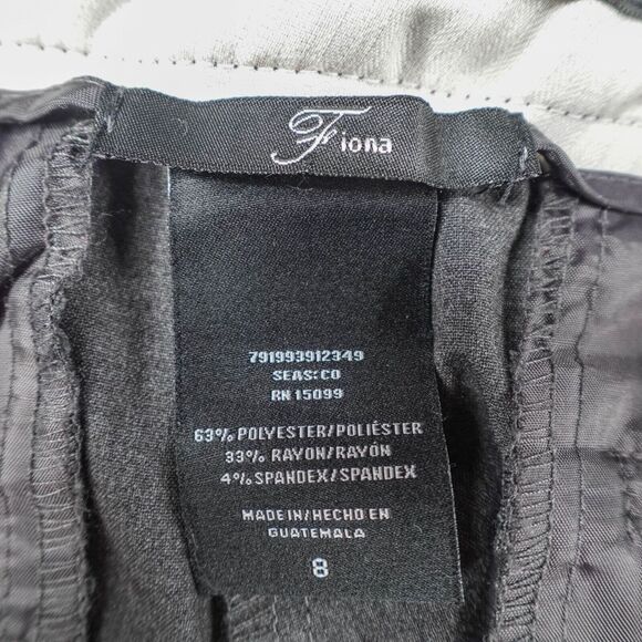 Apostrophe Womens Dress Pants 8 Gray Wide Leg Minimal Preppy Capsule Office - Picture 5 of 11